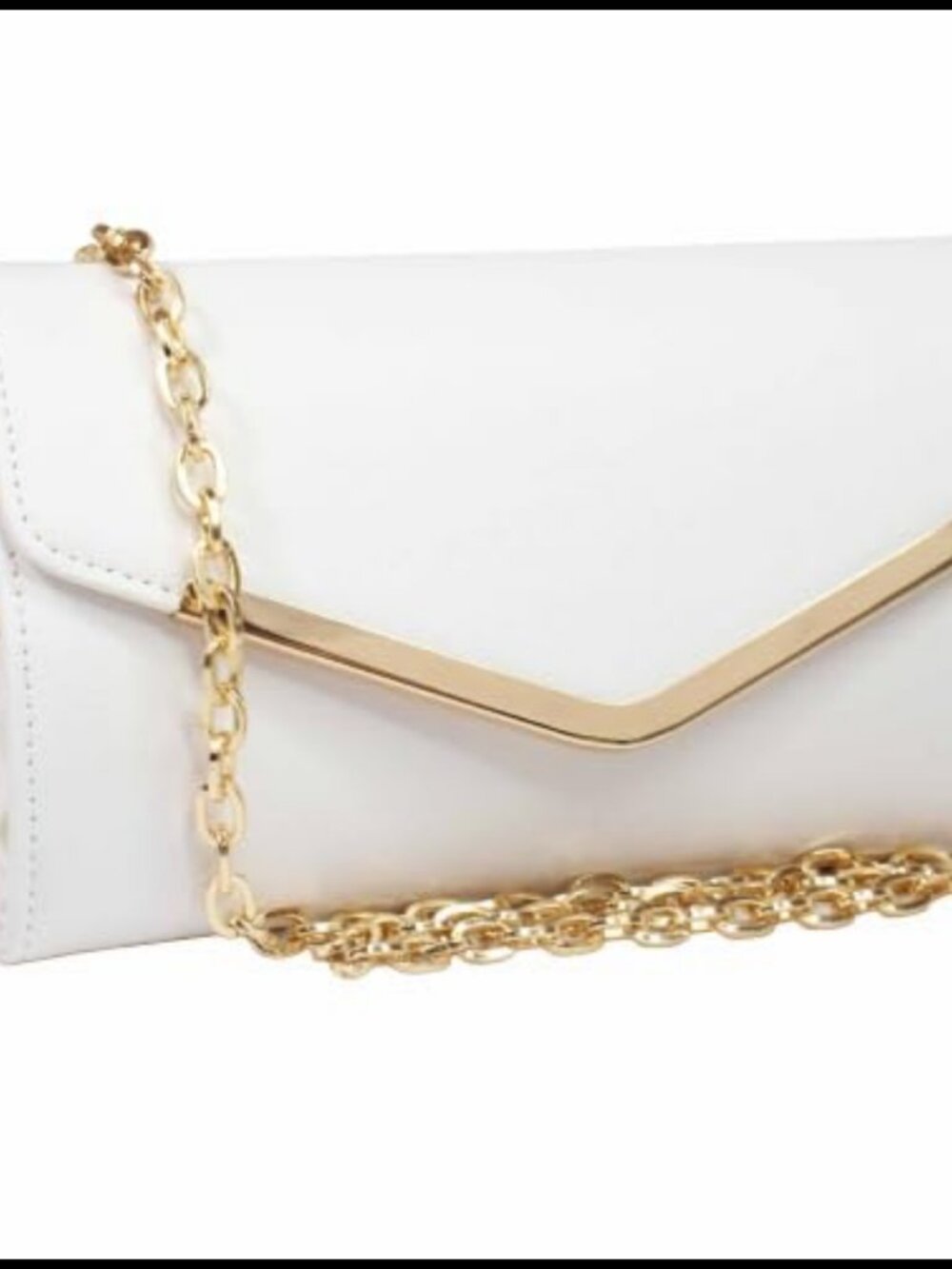 Envelope Clutch Evening Bag with Detachable Chain for Wedding Party